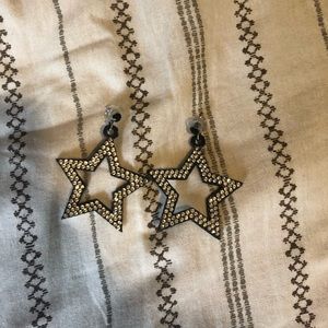 black star earrings